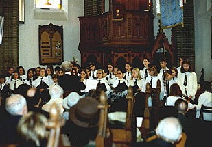 The choir with Mrs. Egonn&eacute; Princz.
