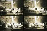 - N.Y . FIRE WITH CAR - 1998 GELATIN SILVER PRINT 16X22 CM